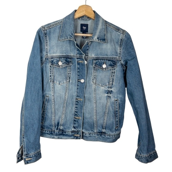 Gap Factory Womens Size Small Medium Wash Jean Jacket Denim Classic Cotton Fall - Picture 1 of 9